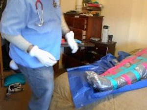 Duct Tape Mummification While Diapered