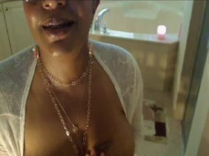 Masturbating my hard clit and wet pussy in the bathroom P2