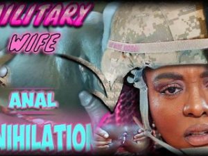 Young MILITARY WIFE Stops By For Flour but Takes The "D" - ANAL CREAMPIE