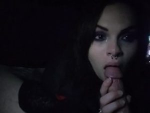 Deep throating boyfriends dick